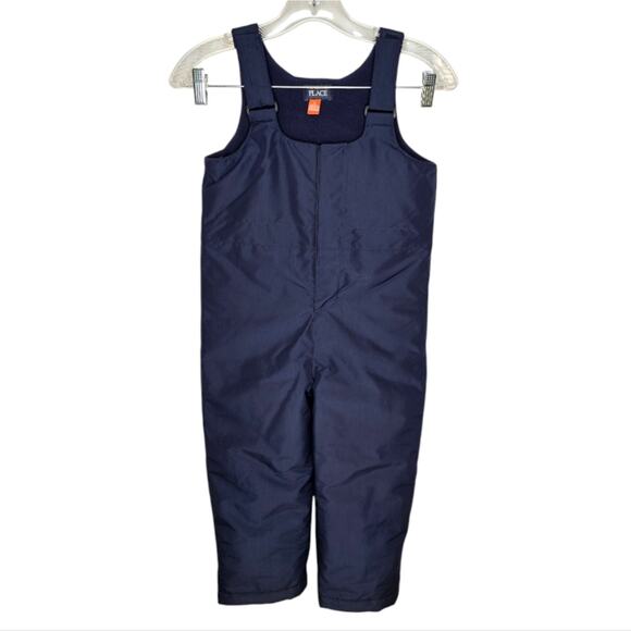 The Children's Place Navy Hook and Loop Closure and Adjustable Sizing Snow Bibs - Picture 1 of 8